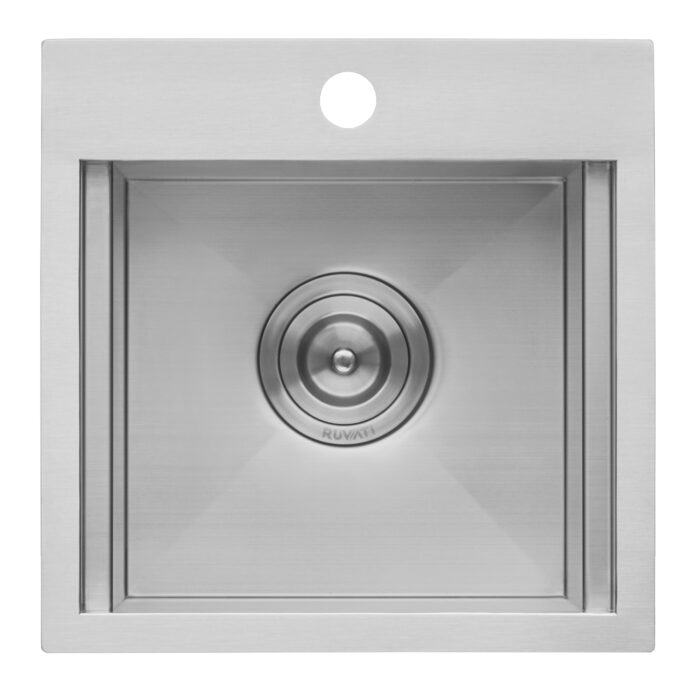 Merino Model: RVQ5215 Ruvati 15 x 15 inch Marine Grade T-316 Workstation Top Mount RV Boat Outdoor Sink Stainless Steel – Model# RVQ5215