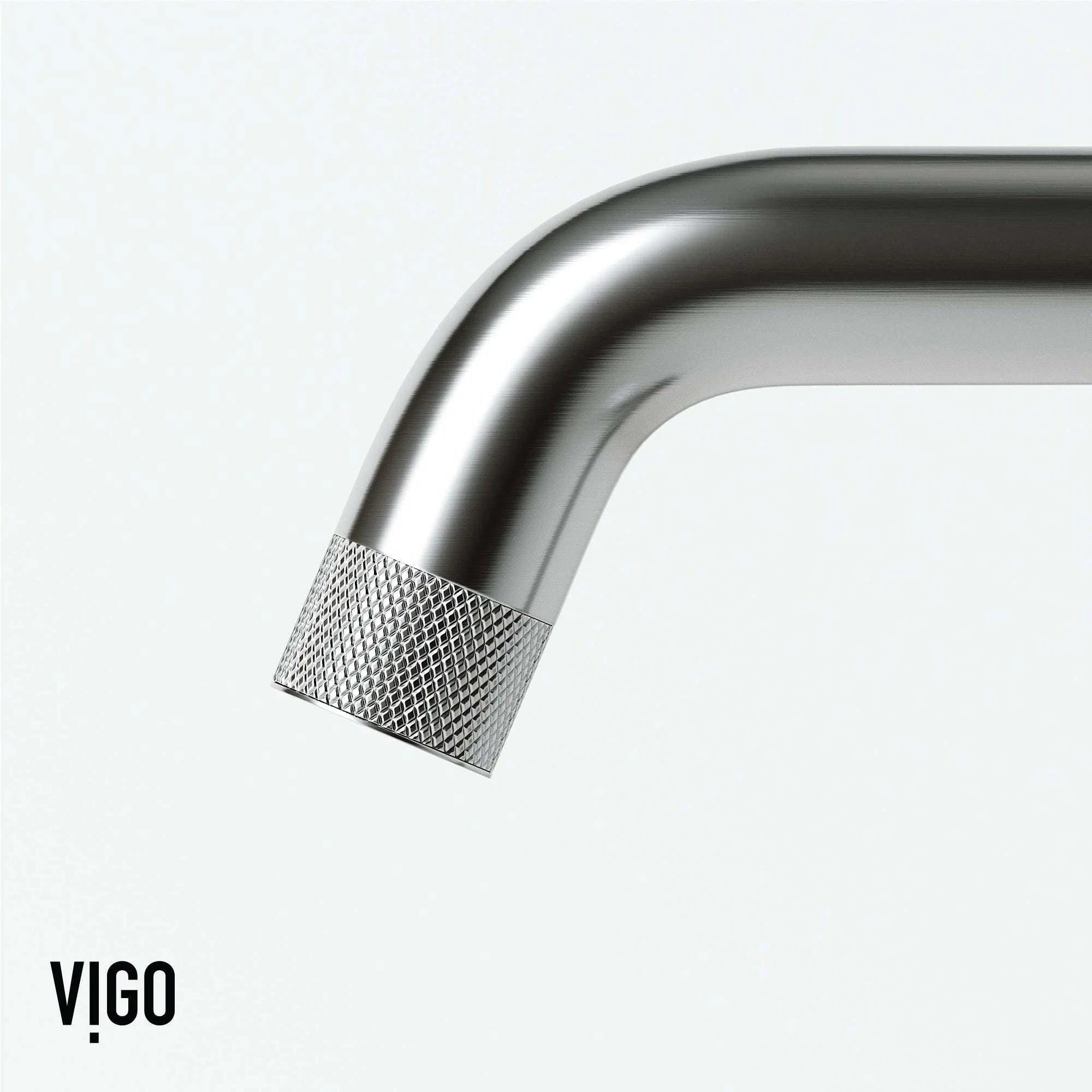 VIGO - Cass Single Hole Bathroom Faucet with Knurled Wheel Handle In Brushed Nickel Model# VG01047BN