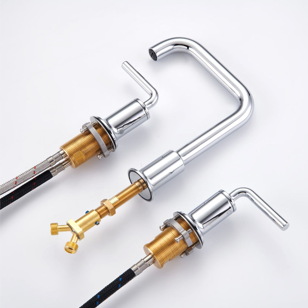 Oakland Wide Spread Bathroom Sink Faucet with Pop Up Drain in Chrome– Model #KSB8236C