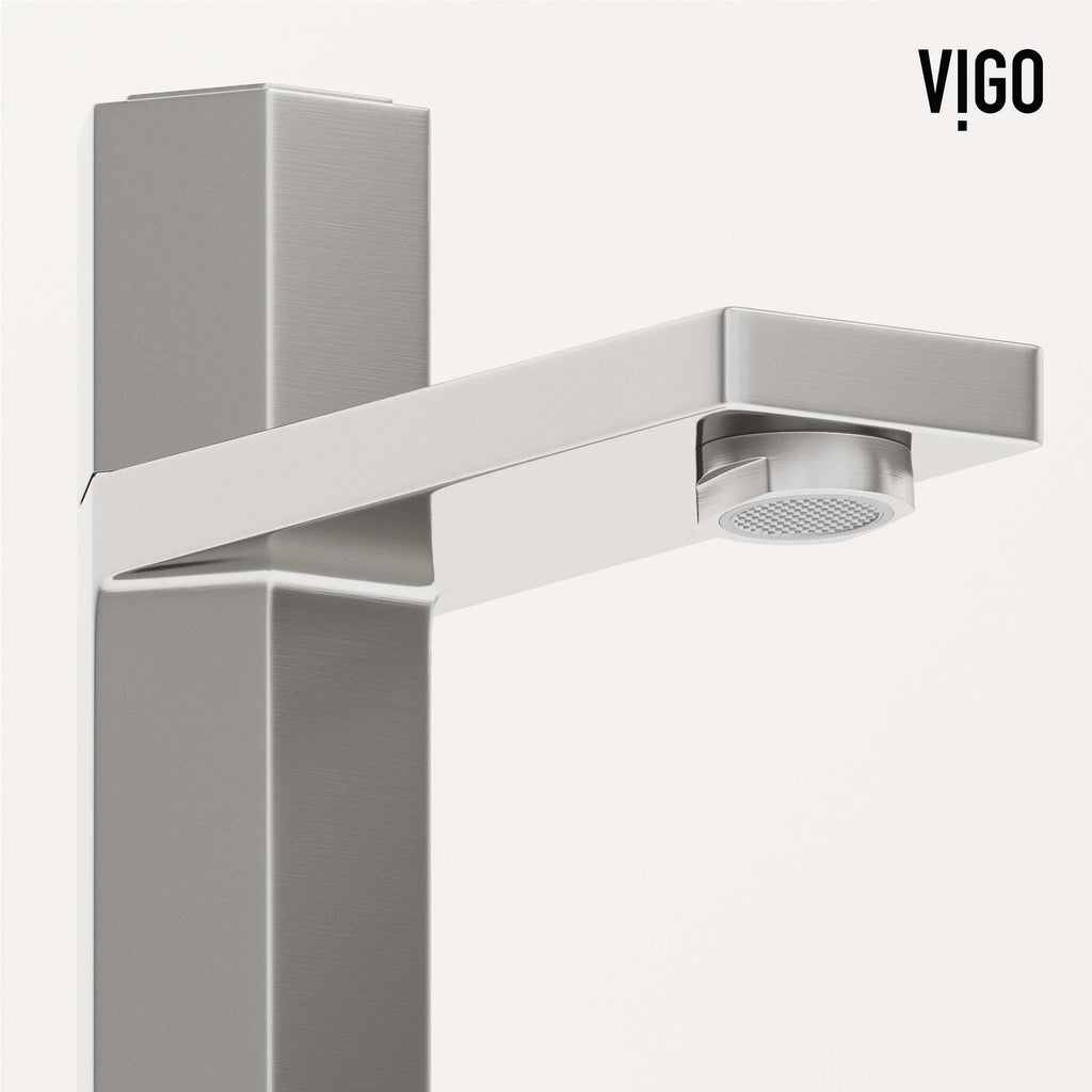 VIGO - Hart Nova Single Hole Bathroom Faucet In Brushed Nickel Model# VG01053BN