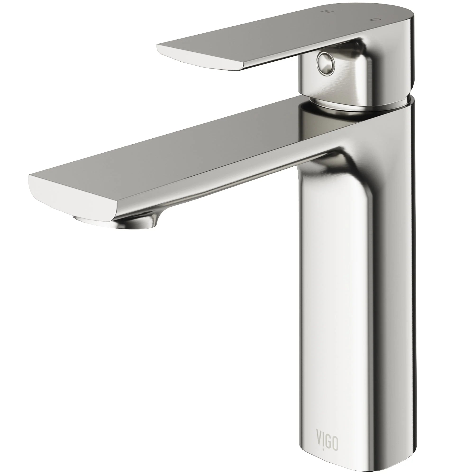 VIGO - Davidson Single Hole Single Lever Bathroom Faucet In Brushed Nickel Model# VG01043BN