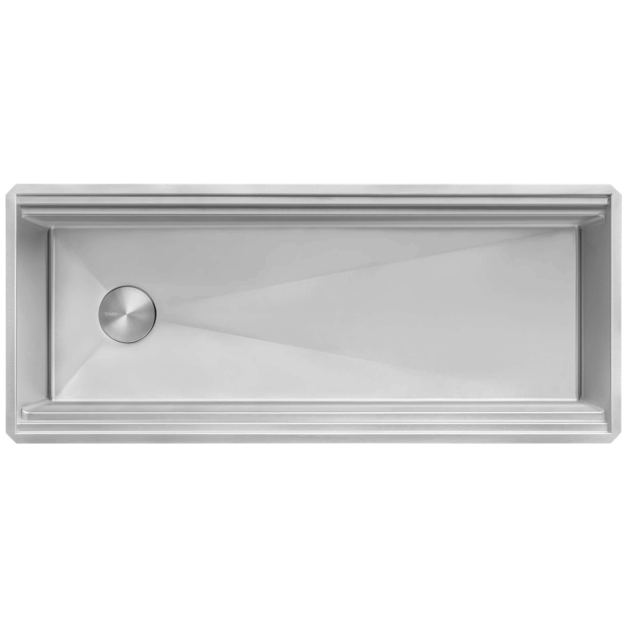 Dual-Tier Pro Ruvati 45-inch Workstation Two-Tiered Ledge Kitchen Sink Undermount 16 Gauge Stainless Steel – Model# RVH6333ST