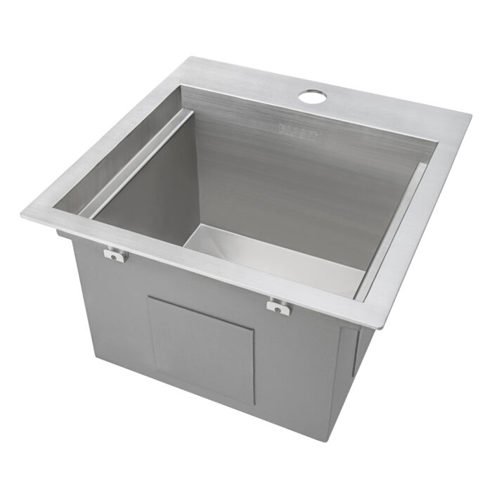 Merino Model: RVQ5215 Ruvati 15 x 15 inch Marine Grade T-316 Workstation Top Mount RV Boat Outdoor Sink Stainless Steel – Model# RVQ5215