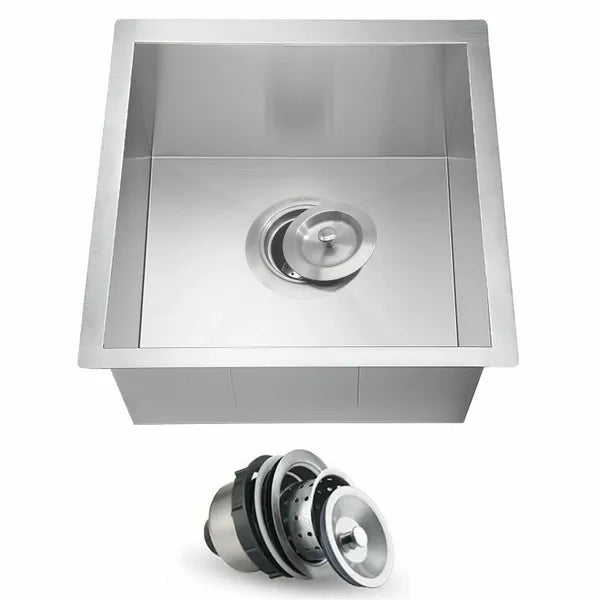 Oakland 15"x13" Stainless Steel Undermount Bar Prep Sink, Square Corners Model # KSH15138R