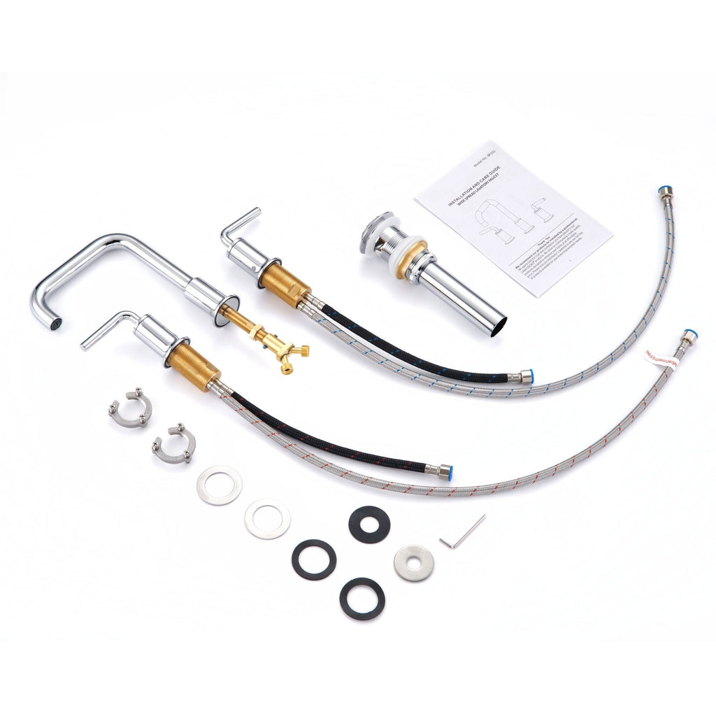 Oakland Wide Spread Bathroom Sink Faucet with Pop Up Drain in Chrome– Model #KSB8236C