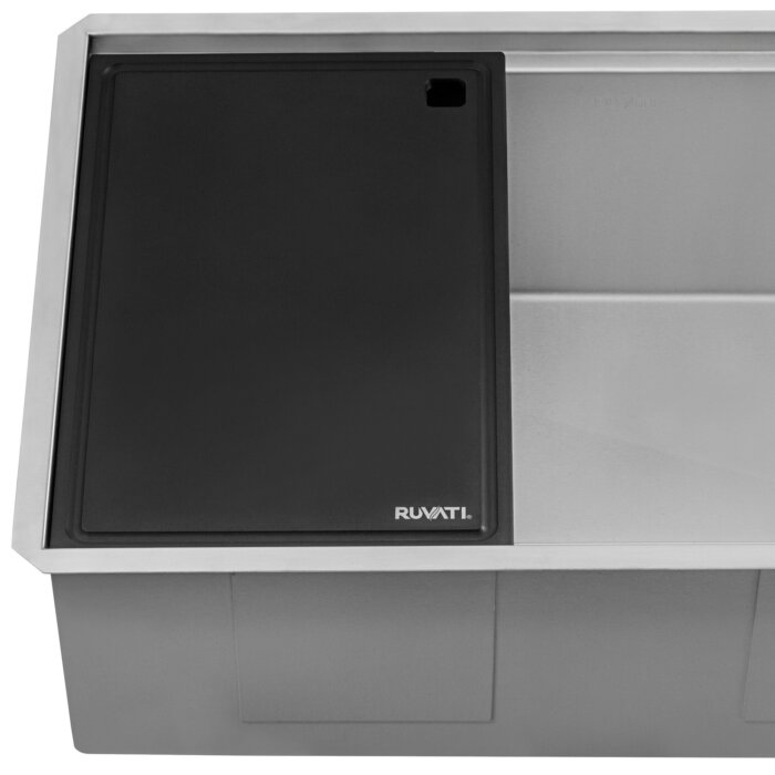 Veniso Nova Model: RVH8584 Ruvati 30-inch Workstation Slope Bottom Offset Drain Undermount 16 Gauge Kitchen Sink – RVH8584