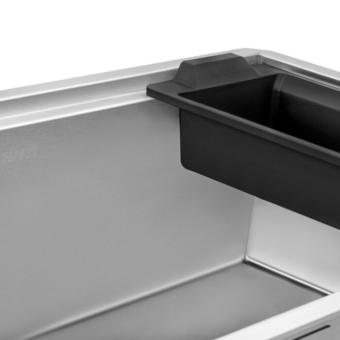 Veniso Nova Ruvati 27-inch Workstation Slope Bottom Offset Drain Undermount 16 Gauge Kitchen Sink – RVH8573