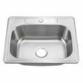 Oakland 25″x22″x8″ Drop-In Top Mount Stainless Steel Single Bowl Kitchen Sink 1 Hole Model# KST25228B-1
