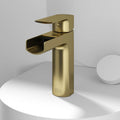 VIGO - Amada Single Hole Open Spout Bathroom Faucet In Matte Brushed Gold Finish Model# VG01042MG