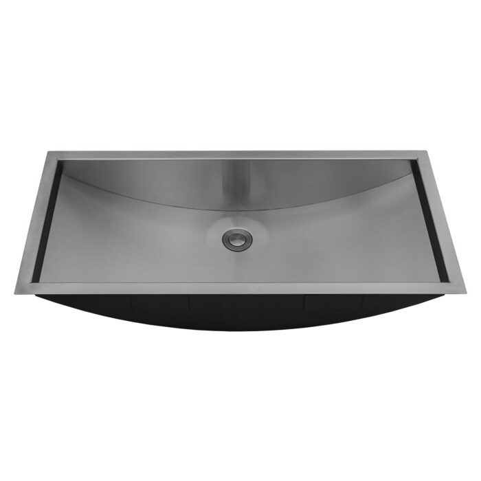 Ariaso Ruvati 30" x 14" Brushed Stainless Steel Rectangular Bathroom Sink Undermount – Model# RVH6120ST