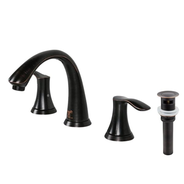 Oakland Wide Spread Bathroom Sink Faucet with Pop Up Drain in Oil Rubbed Bronze Model# KSB8232RB