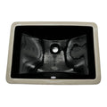 Oakland 18″ x 12″ Black Rectangular Undermount Ceramic Bathroom Sink with Overflow Drain – Model# LVU1812BK