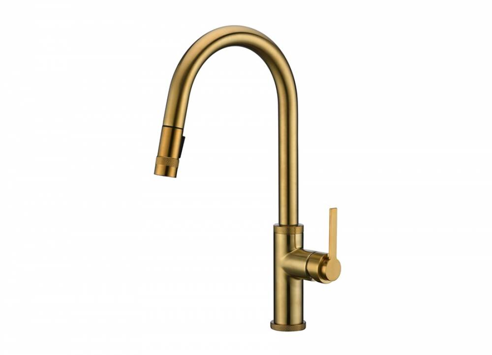 Dawn Single-Lever with Two Functions Pull-out Spray Kitchen Faucet In Matte Gold Model# AB50 3658MAG