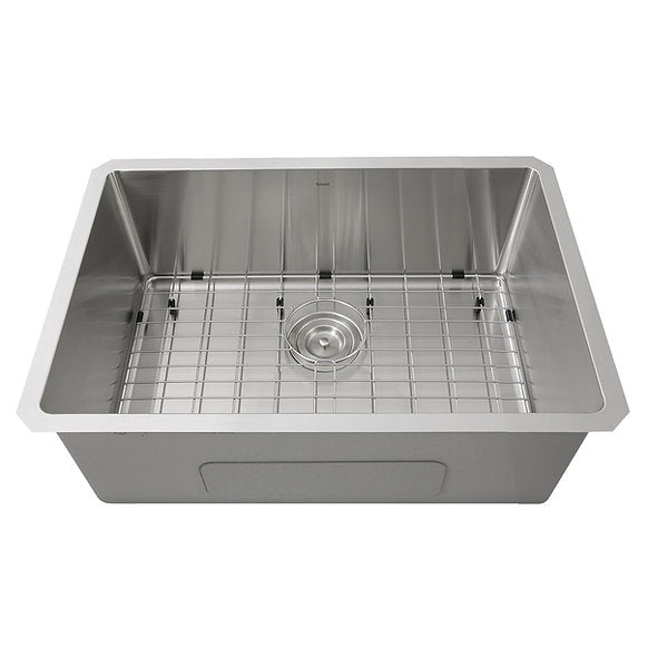 Nantucket Sinks - Pro Series Stainless Steel Undermount Small Radius Corners Rectangle Single Bowl Kitchen Sink, 16 Gauge Model# SR2818-16