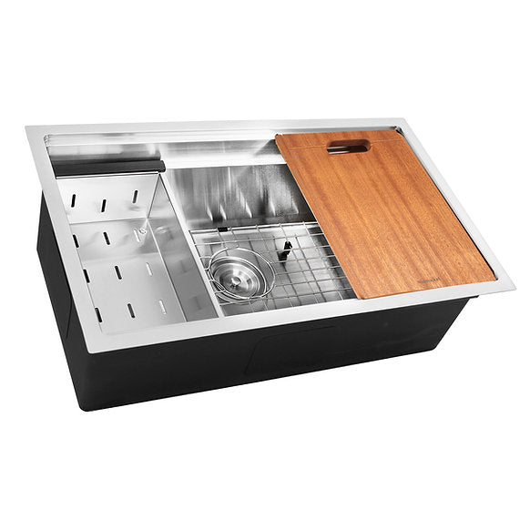 Nantucket Sinks - 28" Pro Series Prep-Station Single Bowl Undermount Stainless Steel Kitchen Sink Model# SR-PS2-2818-16