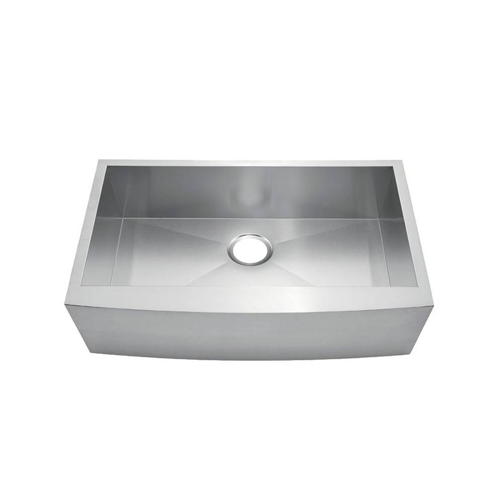 Oakland 33″ Zero Radius, Farmhouse 16 Gauge Stainless Steel Single Bowl Kitchen Sink Model# KSF332010S