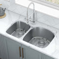 Parmi Model: RVM4605 Ruvati 34-inch Undermount 40/60 Double Bowl 16 Gauge Stainless Steel Kitchen Sink – RVM4605