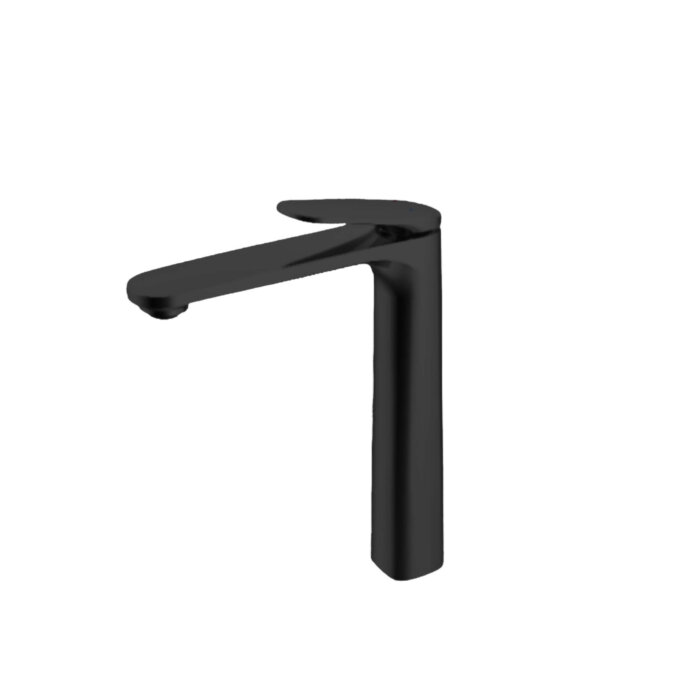 Este Model: RVF5136MB Ruvati Este Single Handle Lever Tall Vessel Faucet Modern Bathroom Vanity in Matte Black – RVF5136MB