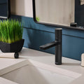 Emilio Model: RVF5133BL Ruvati Emilio Single Handle Diamond Pattern Knurled Bathroom Faucet Round in Gunmetal Black PVD – RVF5133BL