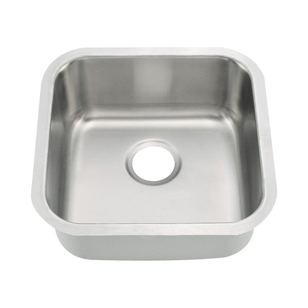 Oakland 18″ Square Undermount Stainless Steel Single Bowl Bar/Prep/Kitchen Sink Model# KSU1818B