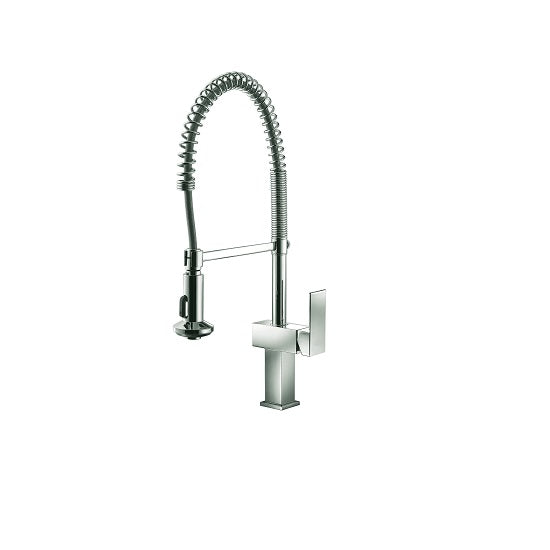 Dawn Single-Lever Pull-Down Spring Spray Kitchen Faucet In Brushed Nickel Model# AB75 3383BN