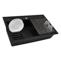 Ruvati 31-inch epiCube Granite Composite Quartz Workstation Matte Black Drop-in Topmount Kitchen Sink – RVG1631BK