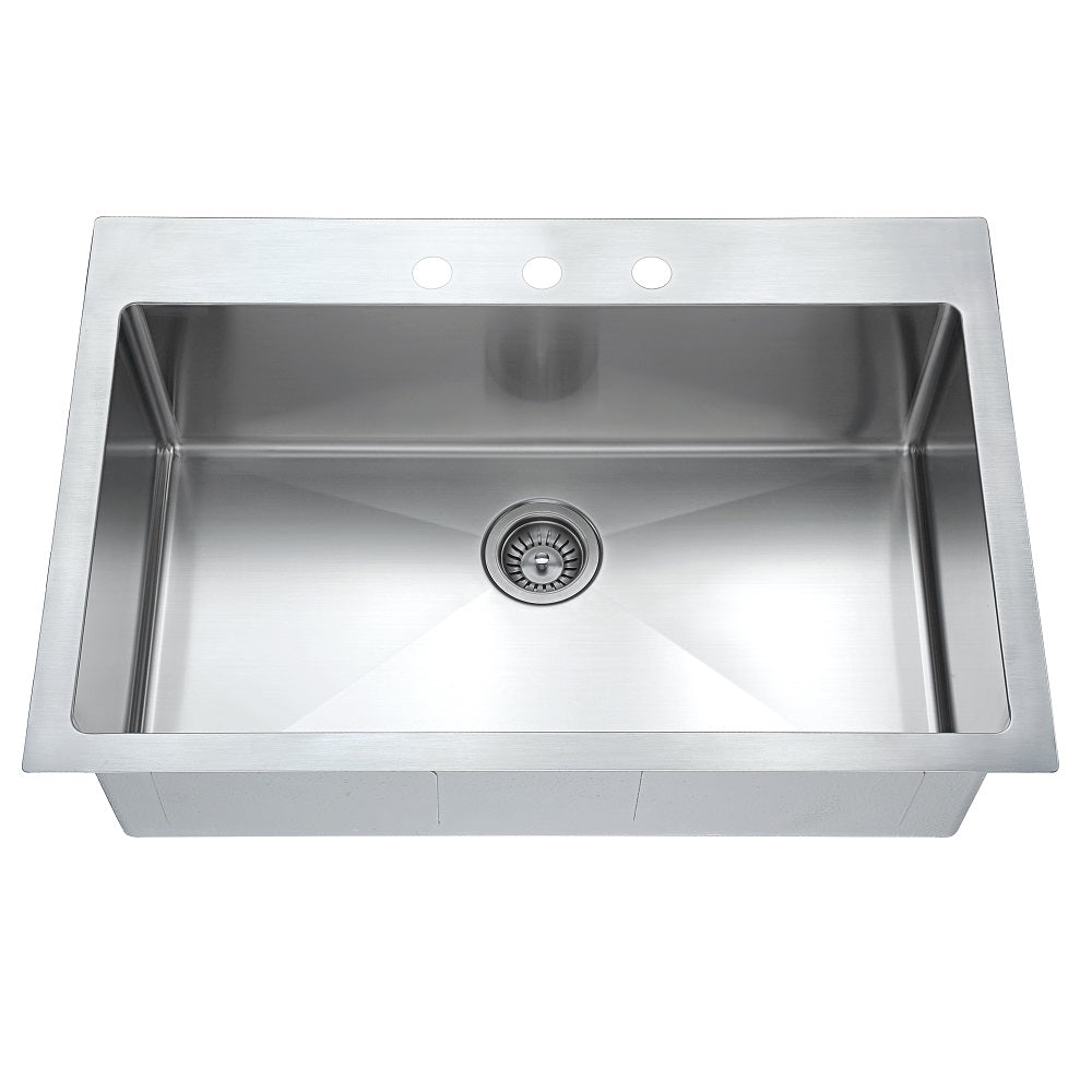 Dawn Single Bowl Topmount  Kitchen Sink With 3 Holes For Faucet Model# AST104