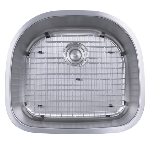 Nantucket Sinks - 23 Inch D-Bowl Undermount Stainless Steel Kitchen Sink, 16 Gauge Model# NS03i-16