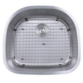 Nantucket Sinks - 23 Inch D-Bowl Undermount Stainless Steel Kitchen Sink, 16 Gauge Model# NS03i-16