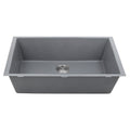 Nantucket Sinks -33" Undermount Granite Composite Sink In Titanium Color Model# PR3320-TI-UM