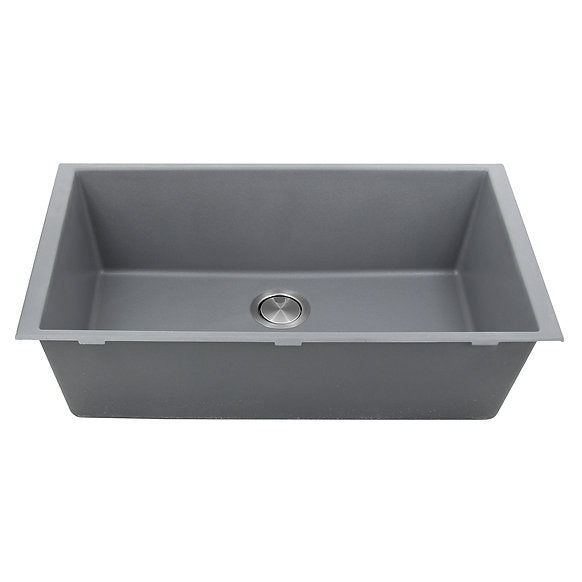 Nantucket Sinks -33" Undermount Granite Composite Sink In Titanium Color Model# PR3320-TI-UM
