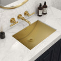 Ariaso Ruvati 18" x 12" Brushed Gold Rectangular Bathroom Sink Undermount – Model# RVH6110GG