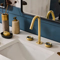 Chrono Model: RVF5234SG Ruvati Chrono Two Handle Watch Mechanism Luxury Widespread Bathroom Faucet in Brushed Gold- RVF5234SG