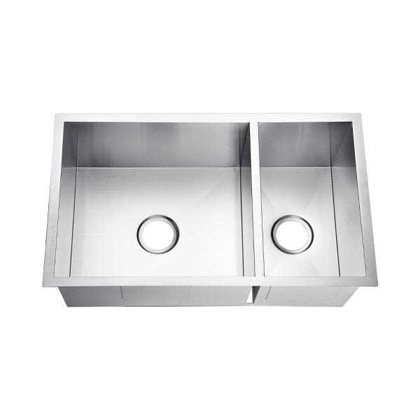 32″ Undermount Stainless Steel 70/30 or 30/70 Double Bowl Kitchen Sink - Model #KSH321910BS