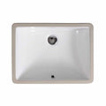 Oakland 18″ x 13″ White Rectangle Undermount Ceramic Bathroom Sink with Overflow Drain – Model# LVU1813W