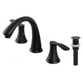 Oakland Wide Spread Bathroom Sink Faucet with Pop Up Drain in Matte Black Model# KSB8232MB