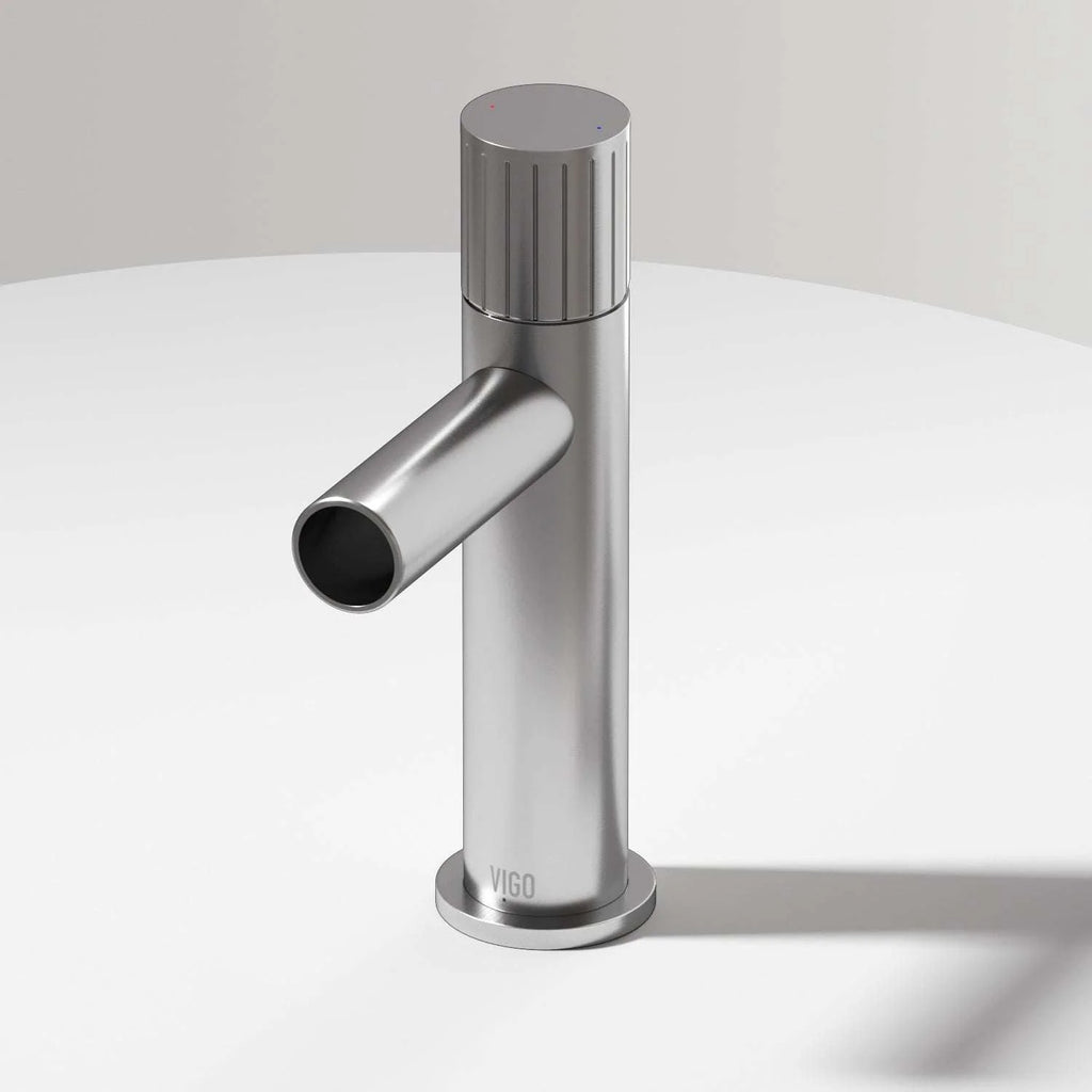 VIGO - Ashford Single Hole Bathroom Faucet In Brushed Nickel Model# VG01052BN