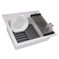epiCube Model: RVG1622WH Ruvati 23-inch epiCube Granite Composite Quartz Workstation Drop-in Topmount Wet Bar Prep Sink Arctic White Matte – RVG1622WH