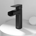 VIGO - Amada Single Hole Open Spout Bathroom Faucet In Matte Black Finish Model# VG01042MB