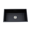 Oakland 32″ Undermount Granite Composite Single Bowl Kitchen Sink In Black Model# KGU321910BK