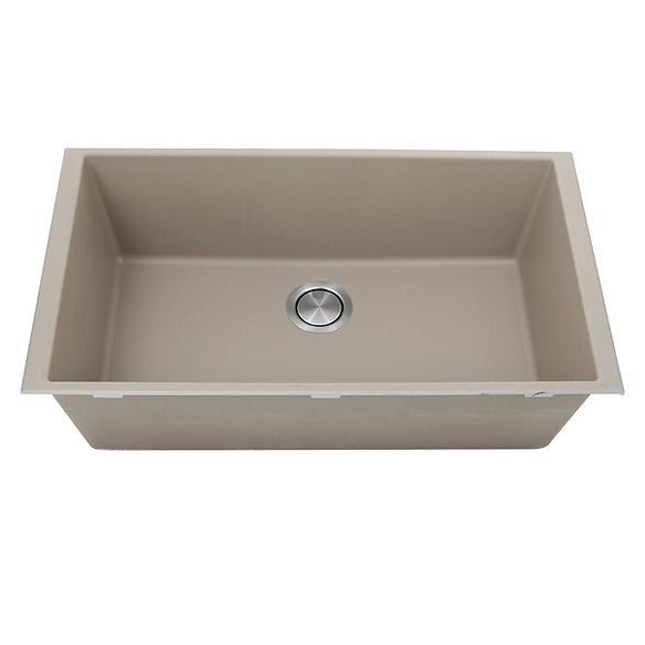 Nantucket Sinks -33" Undermount Granite Composite Sink In Truffle Color Model# PR3320-TR-UM