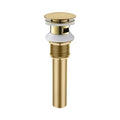 Oakland Bathroom Sink Drain Push Style Pop-Up with Overflow in Satin Gold Finish Model# KSPOP-07