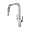 Two Handles 1 Hole High-Arc Kitchen Faucet in Brushed Nickel Model# KSK1219BN