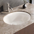 Krona Model: RVB0618BC Ruvati 16 x 13 inch Undermount Bathroom Sink Biscuit Oval Porcelain Ceramic with Overflow – RVB0618BC