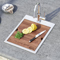 Vino Ruvati 18" x 20" RV Camper Van Workstation Drop-in Topmount Bar Prep Tiny Home Sink Stainless Steel – Model # RVH8218