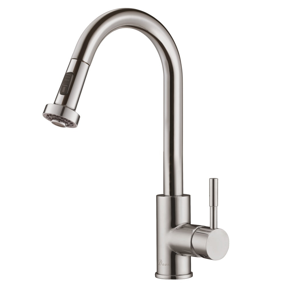 Dawn Single-Lever Pull-Down Spray Kitchen Faucet In Brushed Nickel Model# AB50 3316BN