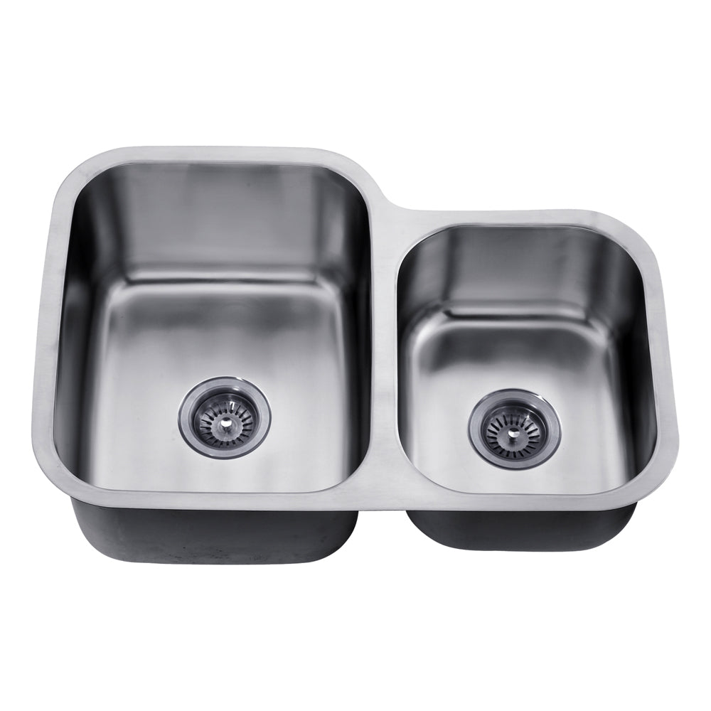 Dawn 30" Stainless Steel Unequal Double Bowl Undermount Kitchen Sink Model# ASU110R