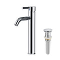 Oakland Single Handle Bathroom Sink Vessel Faucet with Pop Up Drain in Chrome Model# KSB1119C