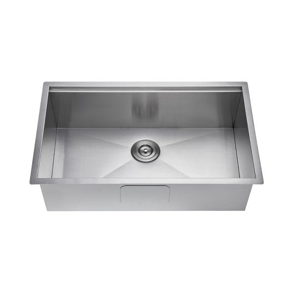 Oakland 32″ Workstation Under Mount Kitchen Sink 90 Degree Zero Radius in Stainless Steel Color Model# WSH321910SS