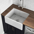 Fiamma Model: RVL2468WH Ruvati 23-inch Fireclay Farmhouse Kitchen Laundry Utility Sink Single Bowl – White – RVL2468WH